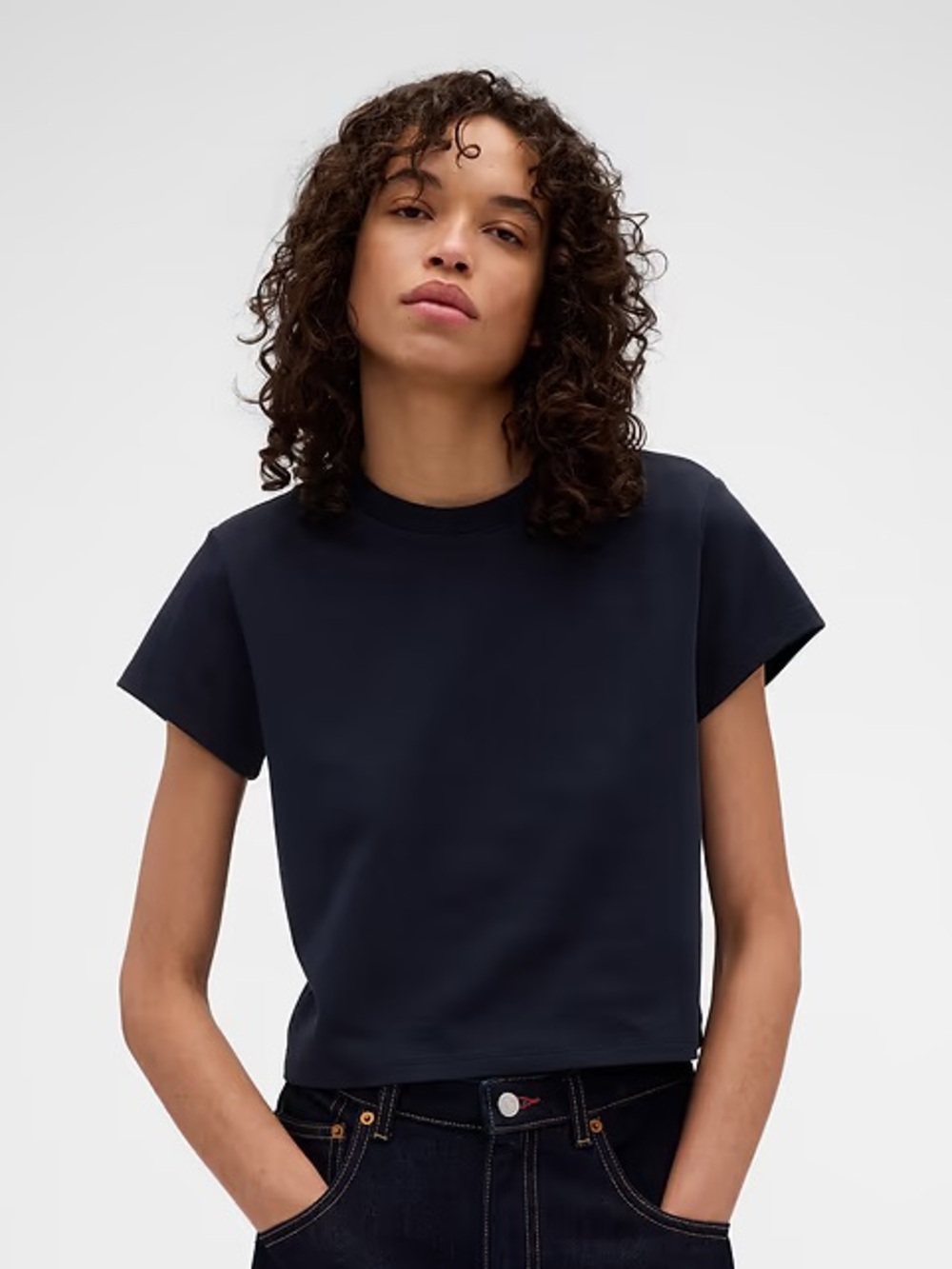 Gap × Victoria Beckham Organic Cotton Logo Crop T-Shirt NWT